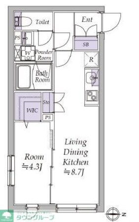 アトリオフラッツ日暮里の物件間取画像